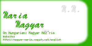 maria magyar business card